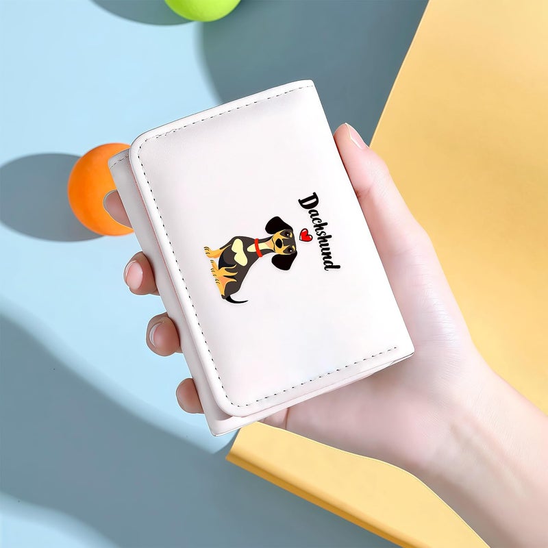 BJDAMAI Dachshund Wallet For Teens Kids Girls Age 6,7,8,9,10,11,12, Small Slim Thin Mini Compact Women Wallet, Animal Lovers Gifts Stuff, Cash Card Coin Pocket Window For Female! - Image 3